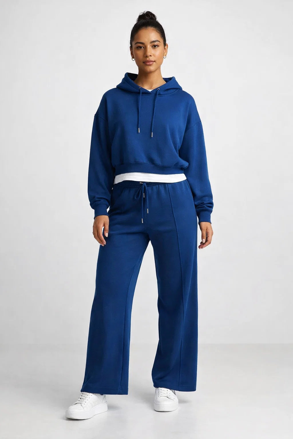 Damen Hoodie-Set mit weitem Bein | Loungewear