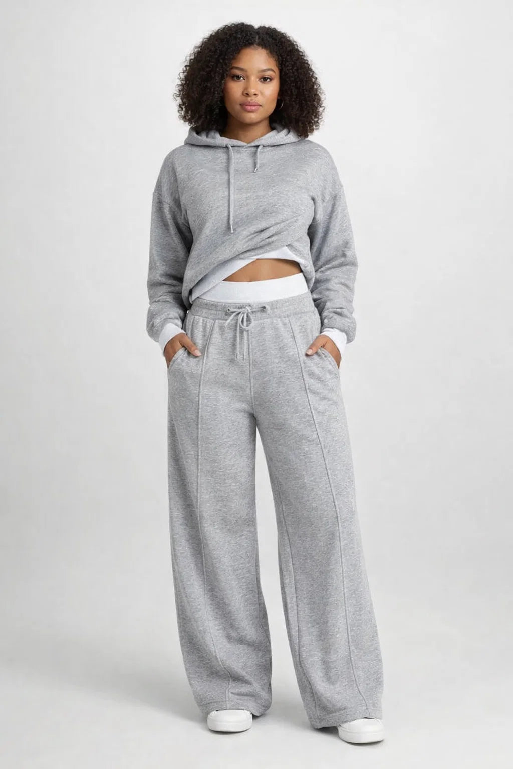 Damen Hoodie-Set mit weitem Bein | Loungewear