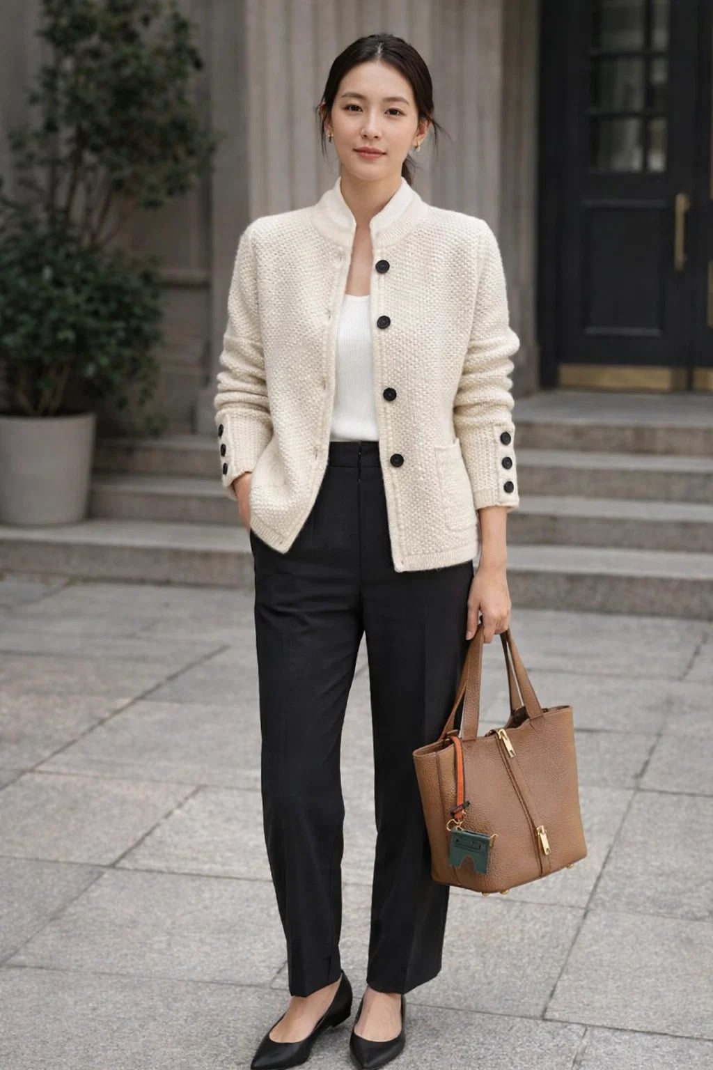 Lucille Damen Cashmere-Weste – Eleganter Schnitt mit Knöpfen