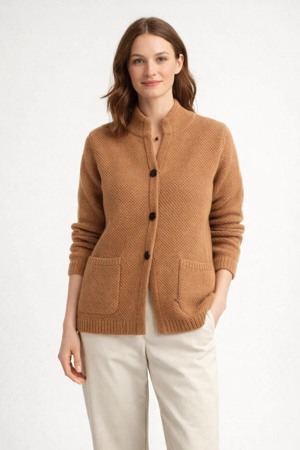 Lucille Damen Cashmere-Weste – Eleganter Schnitt mit Knöpfen