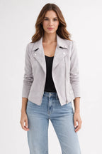 Moderne Damenjacke mit Reißverschlussdesign