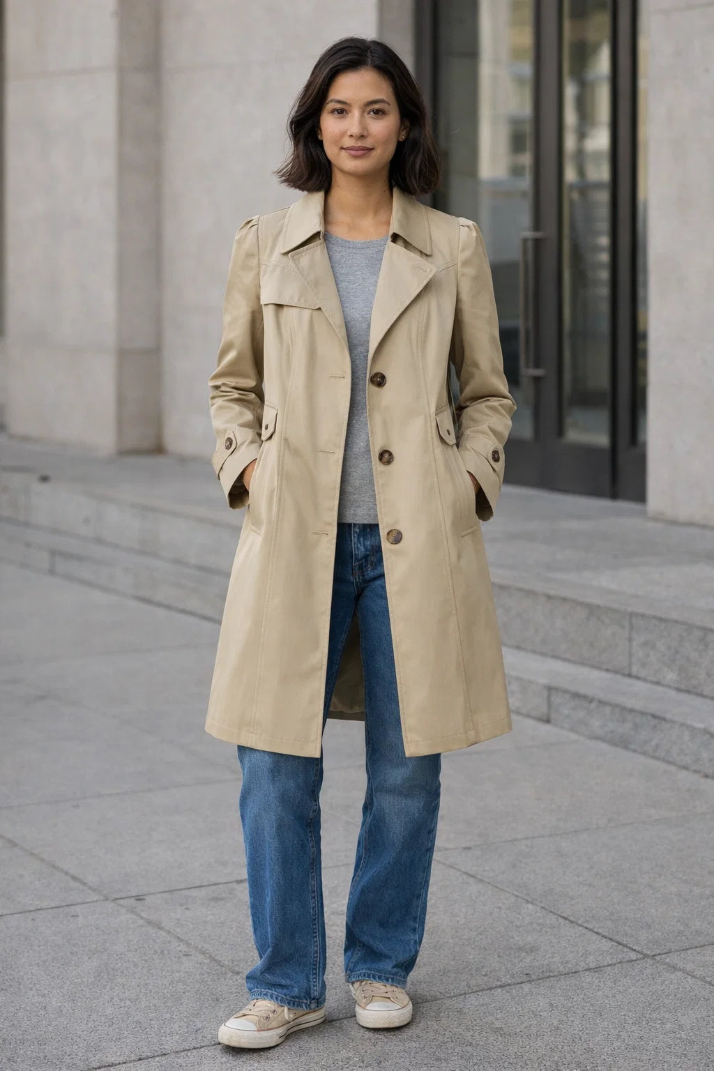Eleganter Damen Trenchcoat für den Übergang