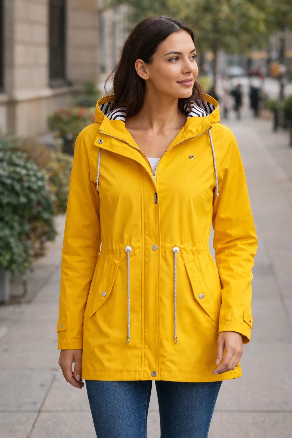 Wasserdichte Damenjacke - Leichter Kapuzenmantel Maren