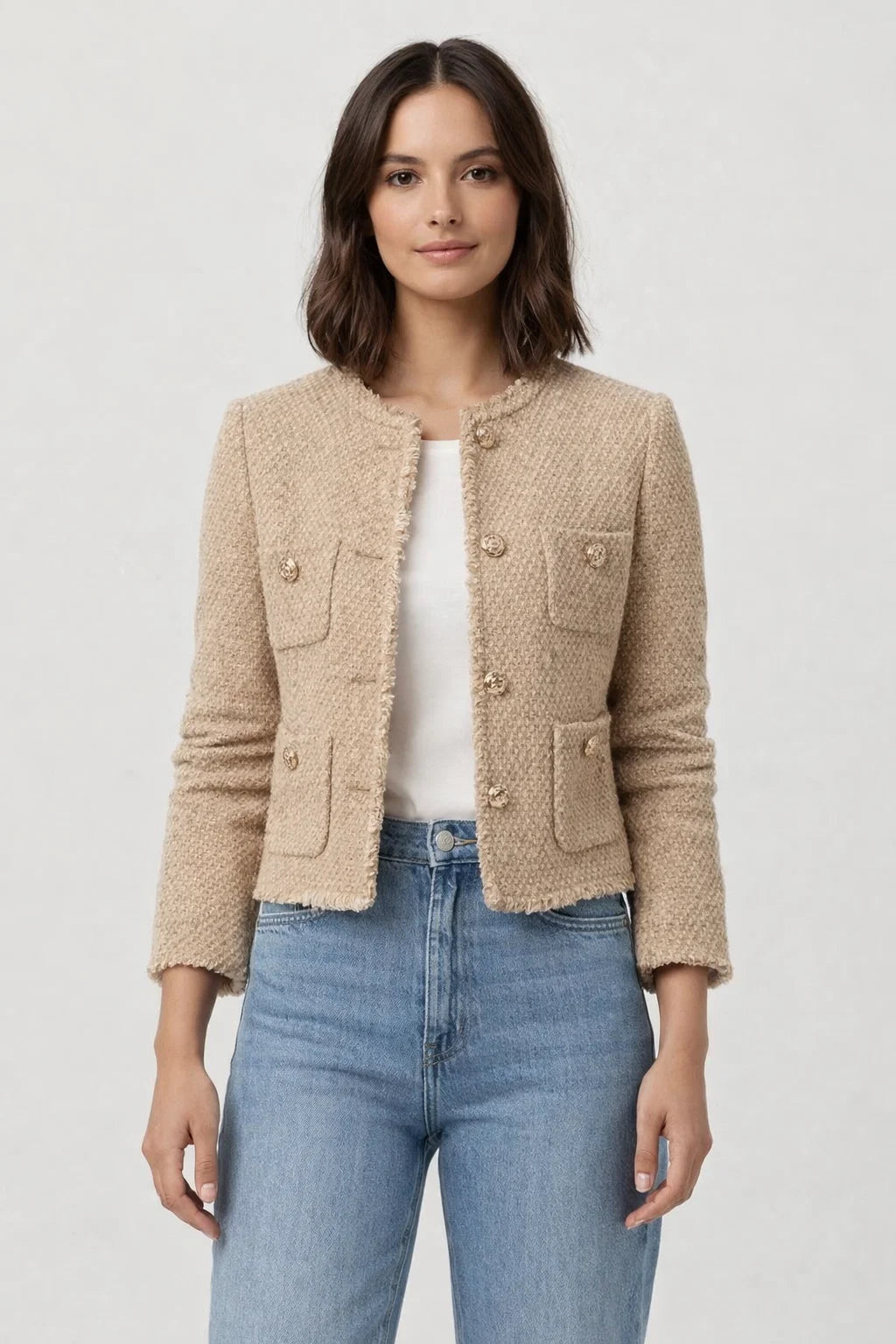 Damen Frühlingsblazer aus Tweed