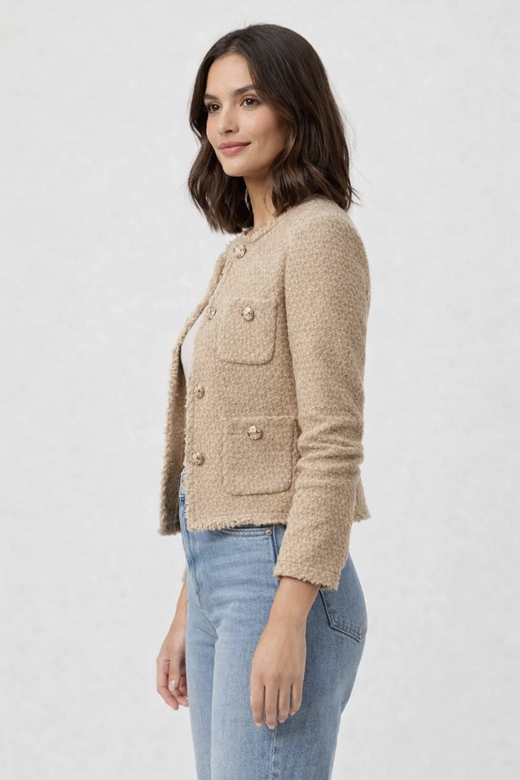 Damen Frühlingsblazer aus Tweed