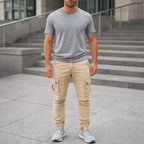 Schmale Herren Cargo Chino Hosen
