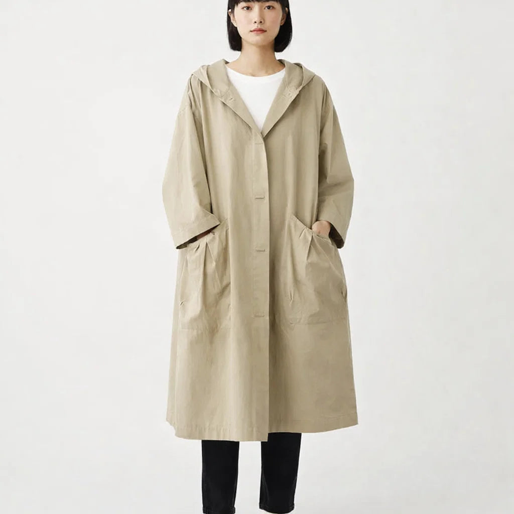Damen Trenchcoat mit praktischen Eingrifftaschen