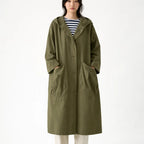 Damen Trenchcoat mit praktischen Eingrifftaschen