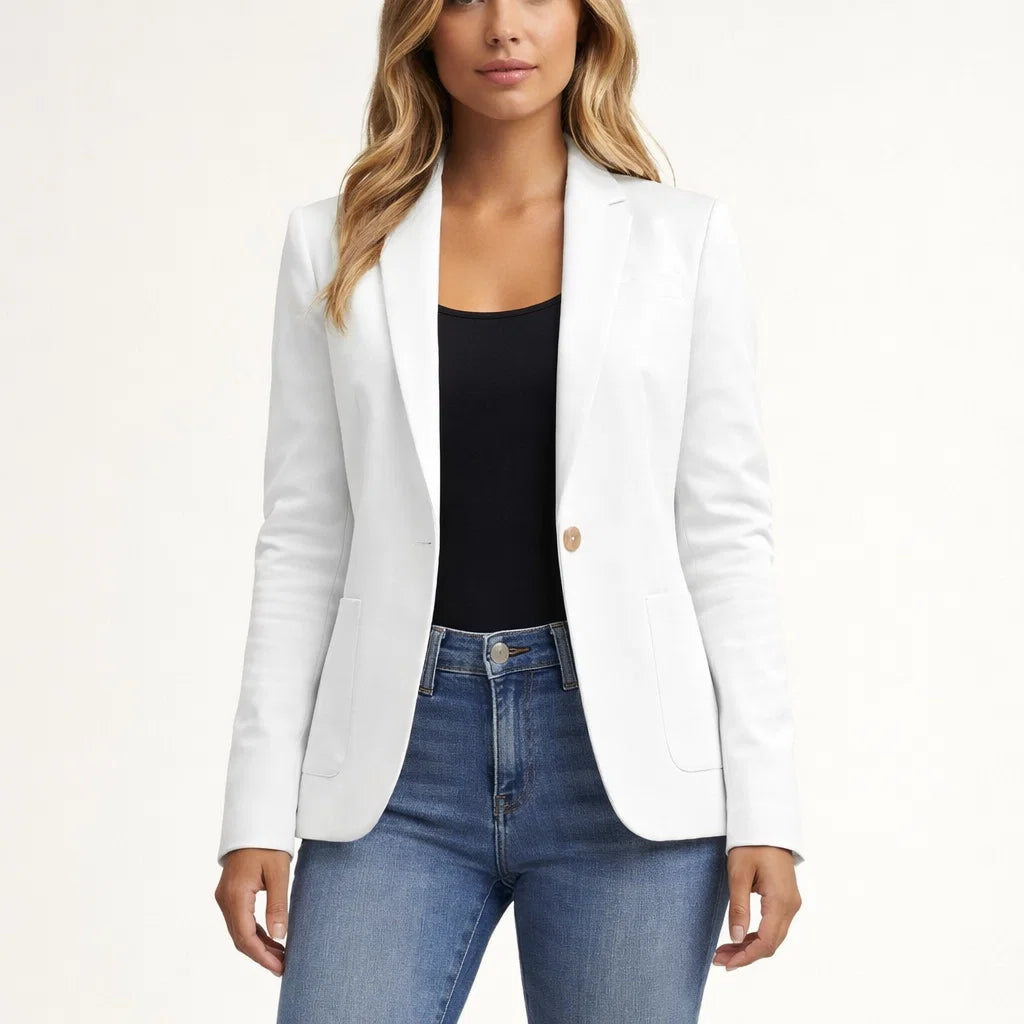 Schmal geschnittener Damenblazer mit Revers