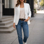 Schmal geschnittener Damenblazer mit Revers