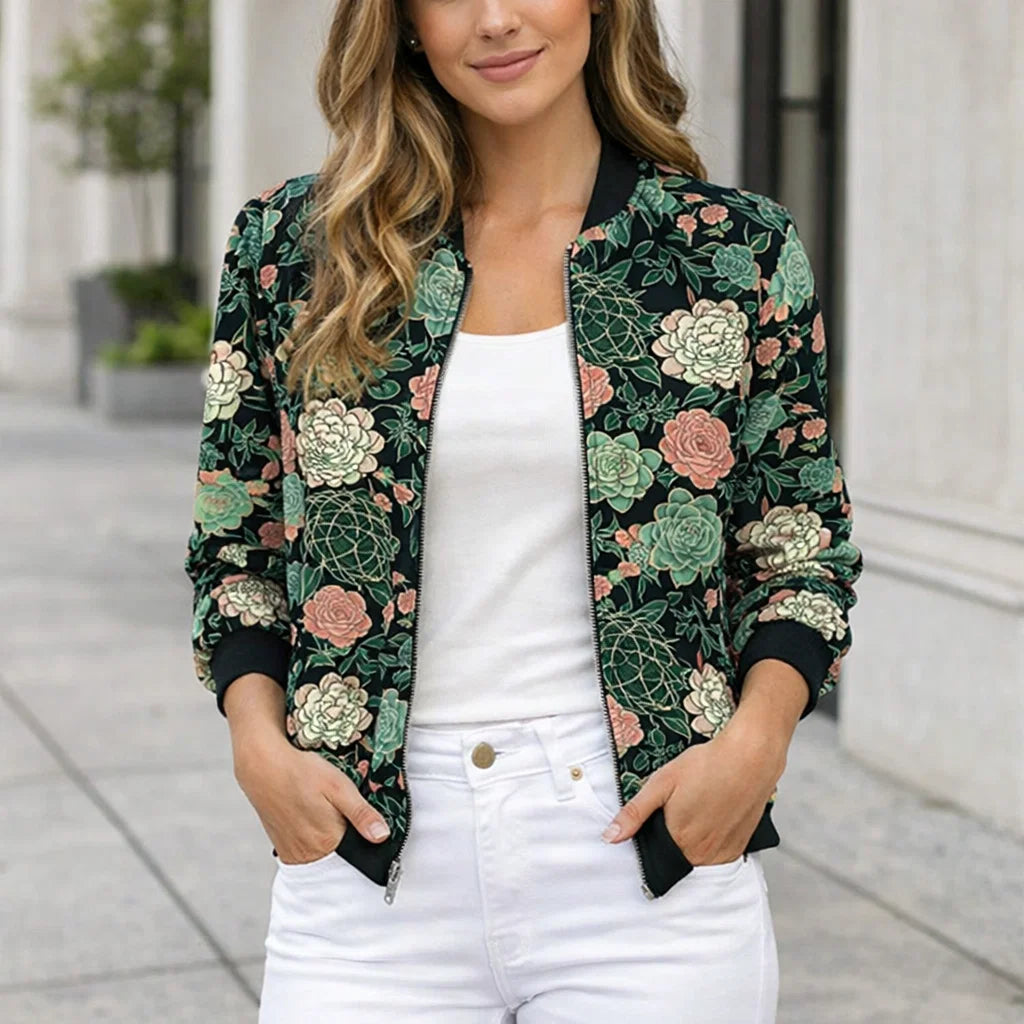 Grace – Bedruckte Übergangsjacke Damen