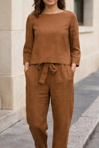 Bella - Zweiteiliges Leinen Set