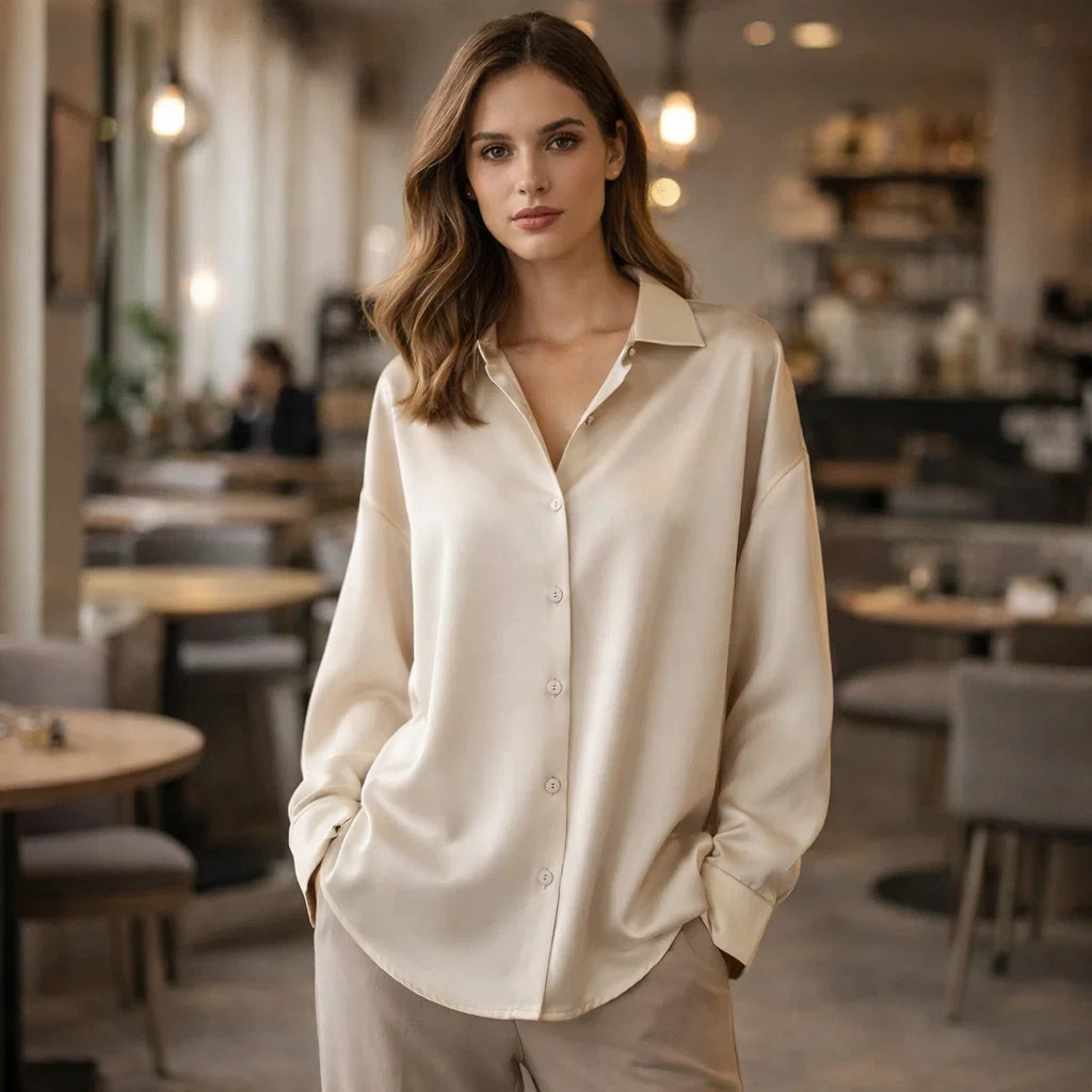 Elegante Seidenbluse mit zeitloser Ausstrahlung