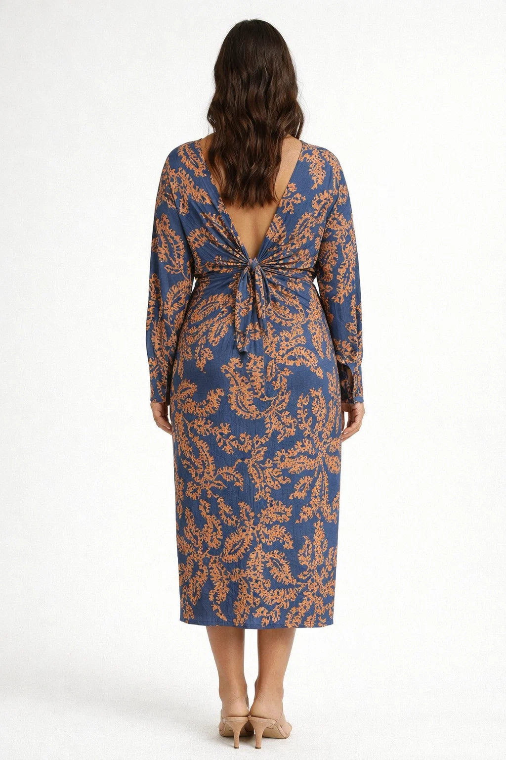 Rosamul Damen Boho Maxi Kleid mit V-Ausschnitt und langen Ärmeln